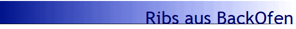 Ribs aus BackOfen