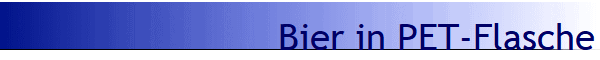 Bier in PET-Flasche